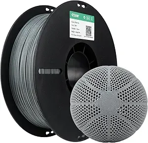 eSUN3D eSUN PEBA 90A Flexible 3D Printer Filament, 0.8kg (1.76lbs) Spool, 70% High Energy Return & Rebound, Lightweight & High Impact Resistance Elastic Material for Footwear, Drone Parts, Grey