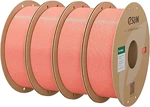 eSUN3D eSUN PLA Basic Filament, 3D Printer Filament High Speed PLA for Fast Printing, 1KG Spool, 4 Spools 3D Printer Filament, Pink