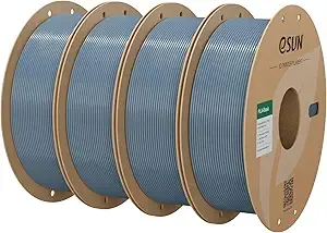 eSUN3D eSUN PLA Basic Filament, 3D Printer Filament High Speed PLA for Fast Printing, 1KG Spool, 4 Spools 3D Printer Filament, Grey