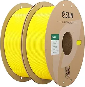 eSUN3D eSUN PLA Filament, High Toughness 3D Printer Filament Upgraded PLA Filament, Dimensional Accuracy +/-, 1KG per Spool, 2 Spools 3D Printing Filament, Yellow
