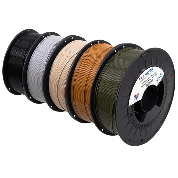 Filamatrix PLA Military Tactical Colors - 5 Spool Filament Bundle (5kg)