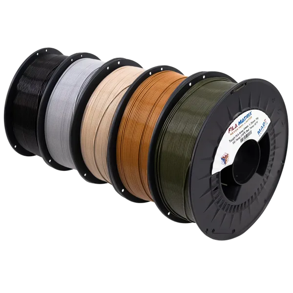 Filamatrix Tough PLA Military Tactical Colors - 5 Spool Filament Bundle (5kg)
