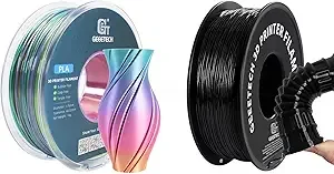 Geeetech 1kg Silk Rainbow PLA and 1kg Black TPU Filament