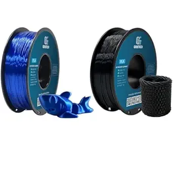 Geeetech 1KG Black PLA and 1KG Silk Royal Blue Pla Filament