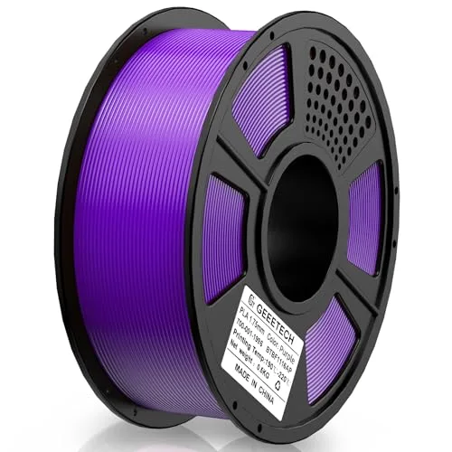 Geeetech GEEETECH PLA Filament, 0.5kg/500g Spool (1.1 LBS), Dimensional Accuracy ± 3D Printer Filament, Low Warping & High-Speed Printing, Fits Most FDM 3D Printers (Purple)