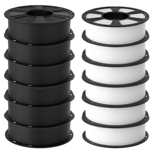 Geeetech GEEETECH PLA 3D Printer Filament, 1kg Spool, 12 Rolls Bundle