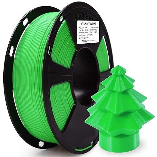 GiantArm GIANTARM 3D Printer Filament, Green Pla Filament, 1Kg(2.2lbs) Spool Dimension Accuracy +/-, 3D Printing Filament