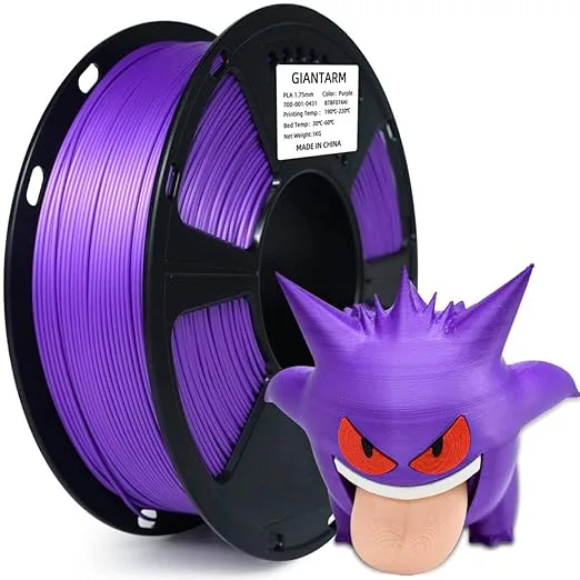 GiantArm GIANTARM 3D Printer Filament, Purple Pla Filament, 1Kg(2.2lbs) Spool Dimension Accuracy +/-, 3D Printing Filament