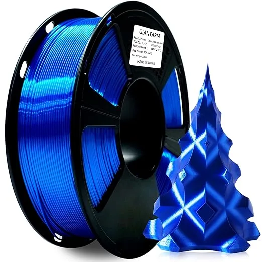 GiantArm GIANTARM 3D Printer Filament, Silk Royal Blue Pla Filament, 1Kg(2.2lbs) Spool Dimension Accuracy +/-, 3D Printing Filament