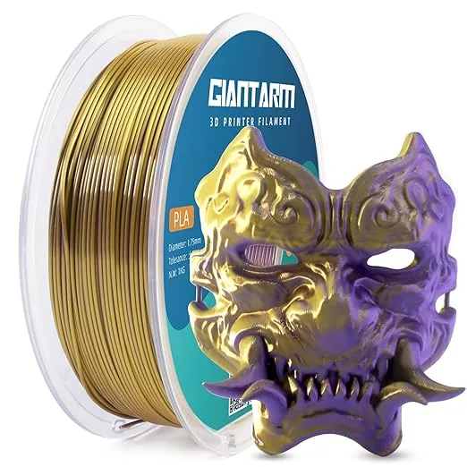 GiantArm GIANTARM Dual Color PLA Filament, Silk PLA Filament +/-,1KG Spool(2.2lbs) Vacuum Packaging, 3D Printing Filaments Fit Most FDM Printer