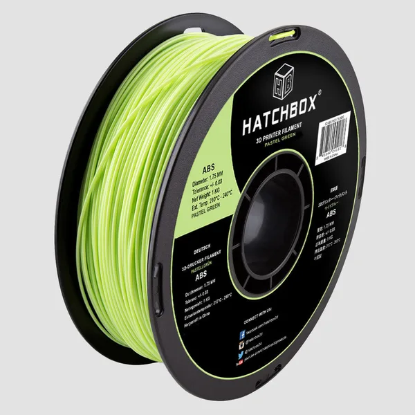 HATCHBOX PASTEL GREEN ABS FILAMENT -, 1KG SPOOL