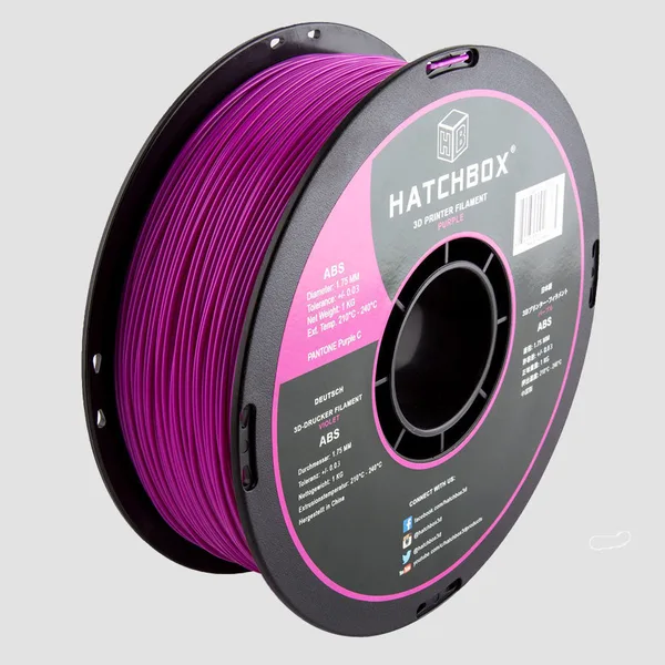 HATCHBOX PURPLE ABS FILAMENT -, 1KG SPOOL
