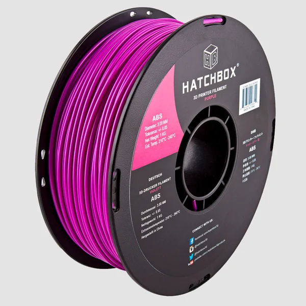 HATCHBOX PURPLE ABS FILAMENT -, 1KG SPOOL