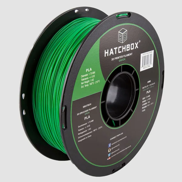 HATCHBOX GREEN PLA FILAMENT -, 1KG SPOOL