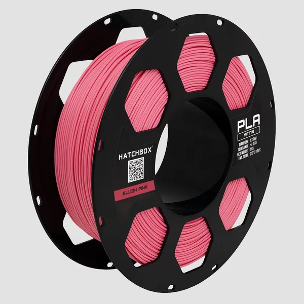 HATCHBOX BLUSH PINK MATTE PLA FILAMENT -, 1KG SPOOL