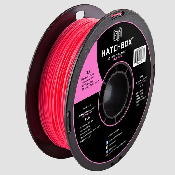 HATCHBOX PINK PLA FILAMENT -, 1KG SPOOL