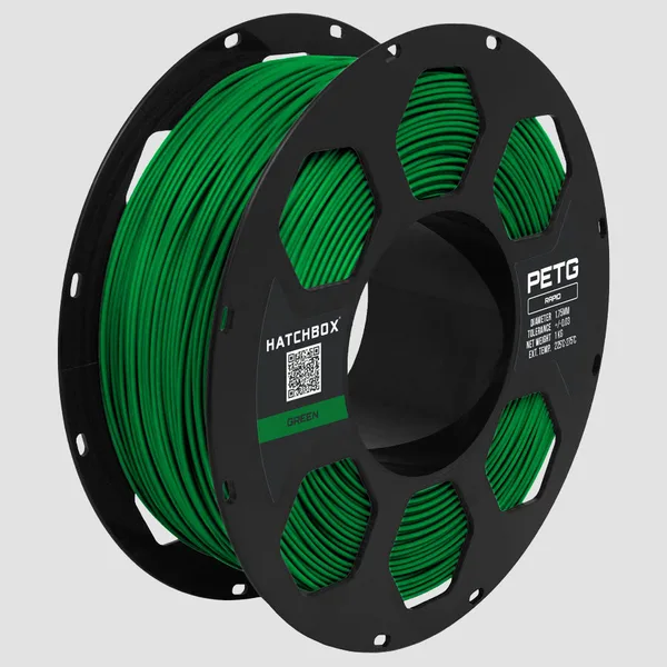 HATCHBOX GREEN RAPID PETG FILAMENT –, 1KG SPOOL