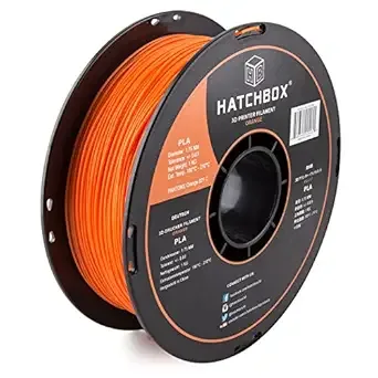 HATCHBOX HATCHBOX Orange PLA 3D Printer Filament, 1 KG Spool, Dimensional Accuracy +/-, 3D Printing Filament