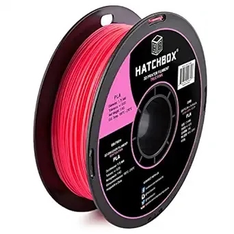 HATCHBOX HATCHBOX True Pink PLA 3D Printer Filament, 1 KG Spool, Dimensional Accuracy +/-, 3D Printing Filament