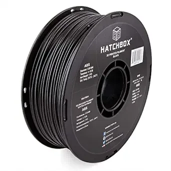 HATCHBOX HATCHBOX ABS 3D Printer Filament, Dimensional Accuracy +/-, 1 kg Spool, Black