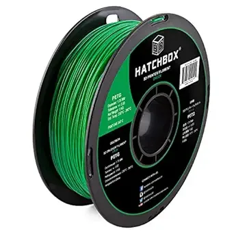 HATCHBOX HATCHBOX PETG 3D Printer Filament, Dimensional Accuracy +/-, 1 kg Spool, Green (3D PETG-1KG1.75-GRN)