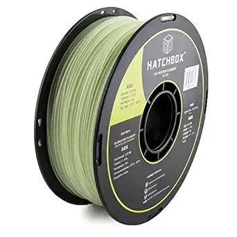 HATCHBOX HATCHBOX ABS 3D Printer Filament, Dimensional Accuracy +/-, 1 kg Spool, Glow in The Dark