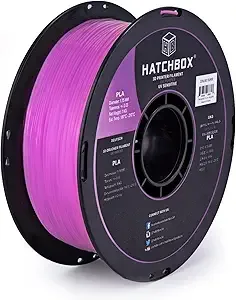 HATCHBOX HATCHBOX 3D PLA-1KG1.75-UVPUR UV Color Changing PLA 3D Printer Filament, Dimensional Accuracy +/-, 1 kg Spool, Purple