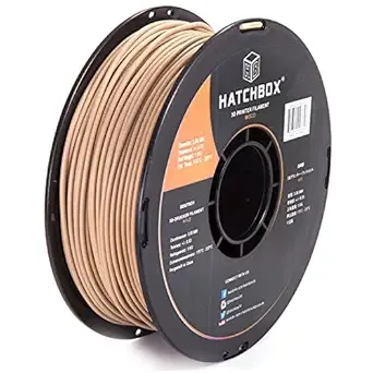 HATCHBOX HATCHBOX 3D Printer Filament, Dimensional Accuracy +/-, 1 kg Spool, Wood