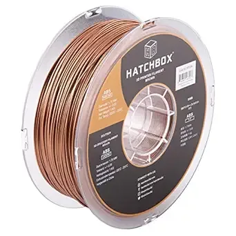 HATCHBOX HATCHBOX Paint-Free ABS 3D Printer Filament, Dimensional Accuracy +/-, 1 kg Spool, Brown