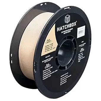 HATCHBOX HATCHBOX Matte PLA 3D Printer Filament, Dimensional Accuracy +/-, 1 kg Spool, Kraft