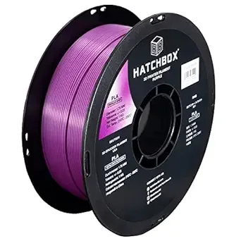 HATCHBOX HATCHBOX Metallic Finish PLA 3D Printer Filament, Dimensional Accuracy +/-, 1 kg Spool, Purple