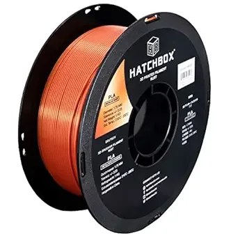 HATCHBOX HATCHBOX Metallic Finish PLA 3D Printer Filament, Dimensional Accuracy +/-, 1 kg Spool, Rust