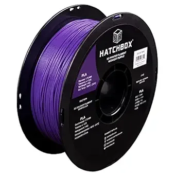 HATCHBOX HATCHBOX Midnight Purple PLA 3D Printer Filament, 1 KG Spool, Dimensional Accuracy +/-, 3D Printing Filament