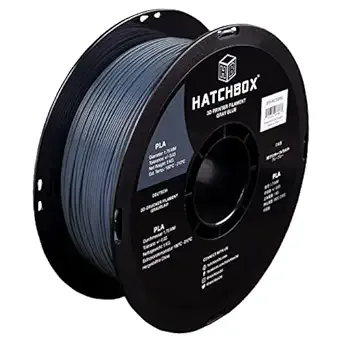 HATCHBOX HATCHBOX Gray Blue PLA 3D Printer Filament, 1 KG Spool, Dimensional Accuracy +/-, 3D Printing Filament