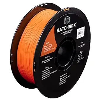 HATCHBOX HATCHBOX Light Orange PLA 3D Printer Filament, 1 KG Spool, Dimensional Accuracy +/-, 3D Printing Filament