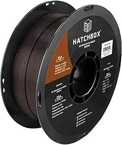 HATCHBOX HATCHBOX PLA PRO+ 3D Printer Filament, Dimensional Accuracy +/-, 1 kg Spool, Brown