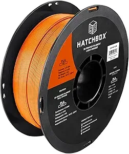 HATCHBOX HATCHBOX PLA PRO+ 3D Printer Filament, Dimensional Accuracy +/-, 1 kg Spool, Light Orange