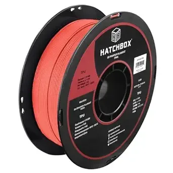 HATCHBOX HATCHBOX Pink TPU 3D Printer Filament Shore 95A, 1 KG Spool, Dimensional Accuracy +/-, 3D Printing Filament