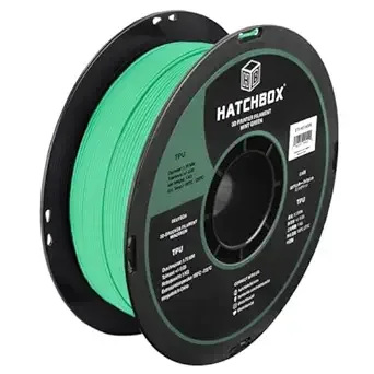 HATCHBOX HATCHBOX Mint Green TPU 3D Printer Filament Shore 95A, 1 KG Spool, Dimensional Accuracy +/-, 3D Printing Filament