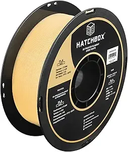 HATCHBOX HATCHBOX Ivory Wood PLA 3D Printer Filament, 1 KG Spool, Dimensional Accuracy +/-, 3D Printing Wood Filament