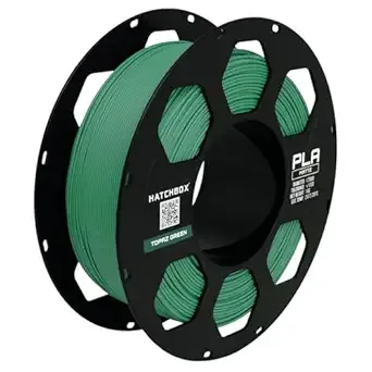 HATCHBOX HATCHBOX Matte PLA 3D Printer Filament, Dimensional Accuracy +/-, 1 kg Spool, Topaz Green