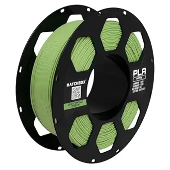 HATCHBOX HATCHBOX Matte PLA 3D Printer Filament, Dimensional Accuracy +/-, 1 kg Spool, Guacamole Green