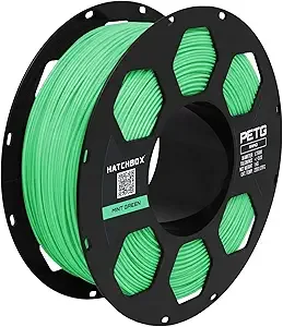 HATCHBOX HATCHBOX Mint Green High Speed PETG 3D Printer Filament, Dimensional Accuracy +/-, 1 kg Spool, Compatible with FDM Printers for Fast, Precise Printing