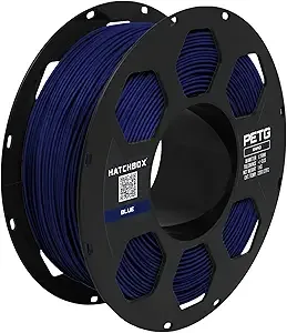 HATCHBOX HATCHBOX Blue High Speed PETG 3D Printer Filament, Dimensional Accuracy +/-, 1 kg Spool, Compatible with FDM Printers for Fast, Precise Printing