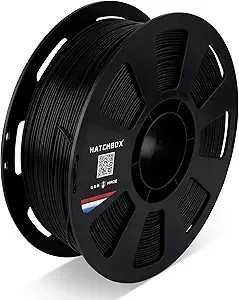HATCHBOX HATCHBOX PLA MAX V2 Black 3D Printer Filament Made in The USA Diameter 1 KG Spool, Premium USA Made 3D Printing Filament