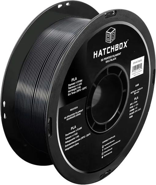 HATCHBOX PLA Silk Silk Black