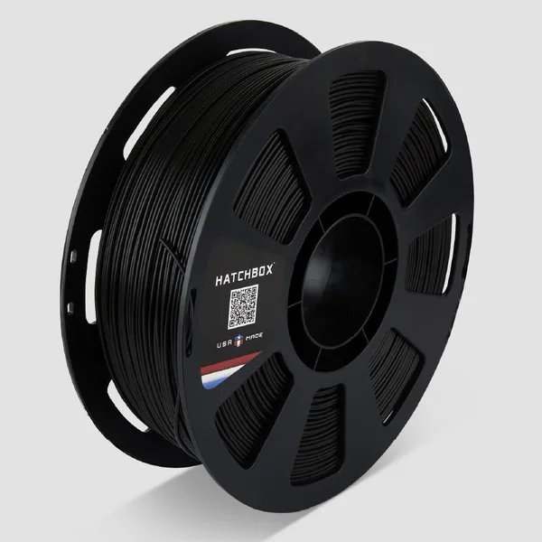 HATCHBOX BLACK PLA MAX V2 FILAMENT -, 1KG SPOOL