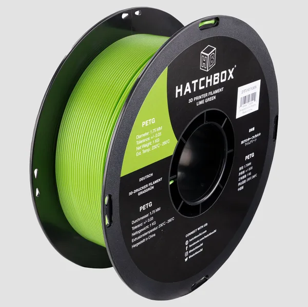 HATCHBOX LIME GREEN PETG FILAMENT -, 1KG SPOOL