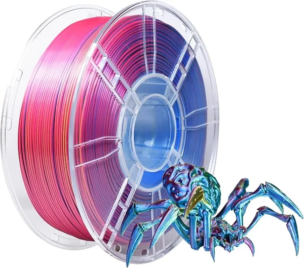 iBoss iBOSS 3D Printer Filament 1kg, Tricolor PLA+ Filament Silk Filament Red-Yellow-Blue, 3D Printing Accessories PLA Plus Filament Multicolor, Dimensional Accuracy +/-, Fit for 3D Printers