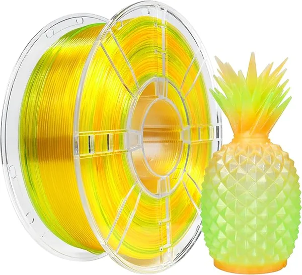 iBoss iBOSS Gradient PLA Plus 3D Printer Filament+/-, 1kg Spool (2 2lbs) Transparent Dual Color 3D Printing Filament, PLA Pro 3D Filament, Fit Most FDM Printer(Transparent Light Orange Green)